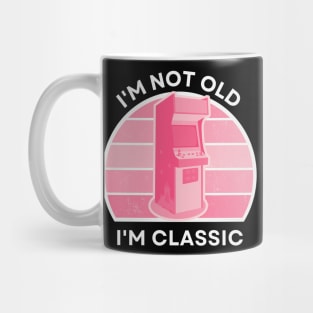 I'm not old, I'm Classic | Arcade | Retro Hardware | Vintage Sunset | Gamer girl | '80s '90s Video Gaming Mug